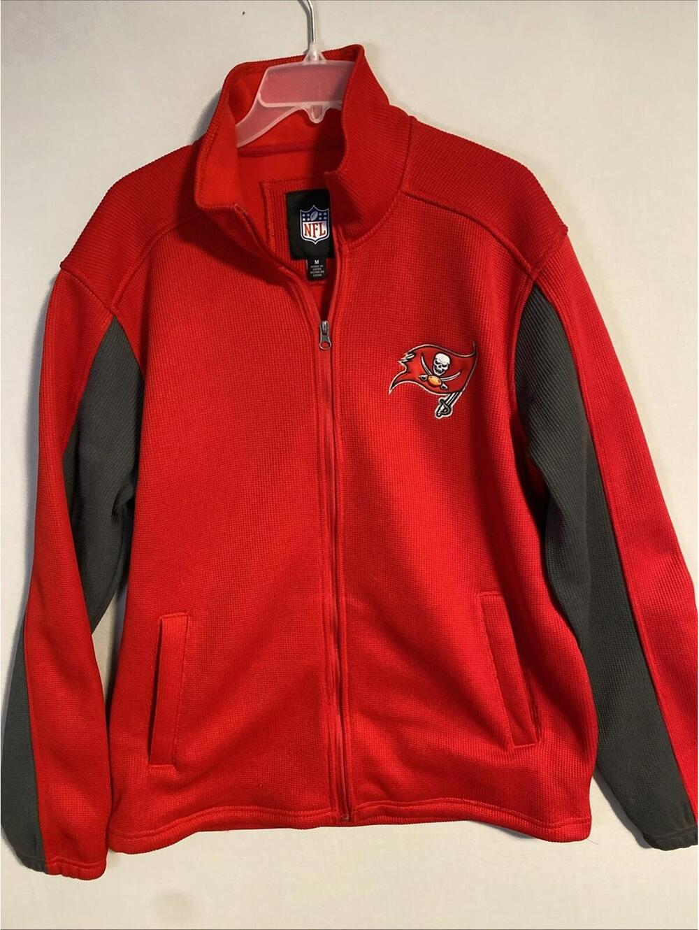 Tampa Bay Buccaneers G-III Carl Banks Full-Zip Fleece Lined Knit Jacket Mens M